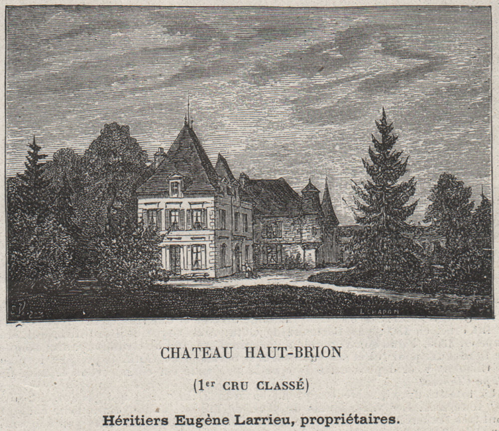 GRAVES. PESSAC. Chateau Haut-Brion (1er Cru Classé). Larrieus. SMALL 1908
